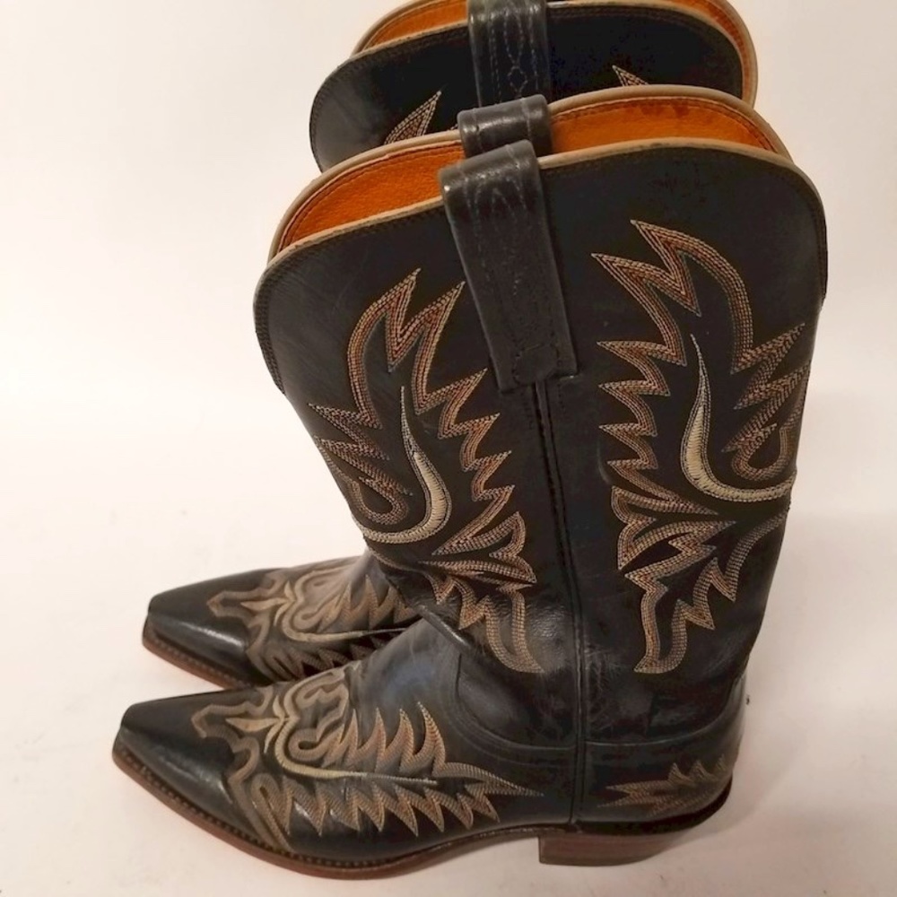 Lucchese 1883 Women's Black Leather Western Boots